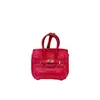 Bolsita de piel charol con patrón de cocodrilo, mini bolso casual platino pequeño, bolsa para auriculares, bolsa con colgante de coche lindo, varios colgantes de bolso