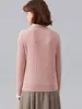 [100% Lã] Outono e Inverno Casual e Doce Redutor de Idade Renda Listra Canelada Tricô Base Cardigã Casual Feminino
