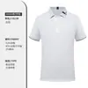 Camiseta Polo de Seda de Gelo Personalizada Roupas de Trabalho Manga Curta Gola DIY Grupo Empresa Fábrica Roupas de Trabalho Camisa Cultural Bordar