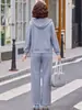 Conjunto Nuevo Primavera y Otoño 2026 para Madres: Conjunto de Dos Piezas de Sudadera con Capucha de Manga Larga y Ropa Deportiva Casual para Mujeres de Mediana Edad y Mayores