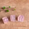Ágata Cubo Espaciadores Accesorios DIY Seda Dorada Jade Flor de Durazno Pulsera Jade DIY Hecho a Mano con Cuentas Flor de Durazno