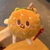 Ins Batata Frita Hambúrguer Boneca de Pelúcia Fofa Pingente de Bolsa Casal de Estudantes Pingente de Boneca Chaveiro Criativo Novo