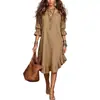 Vestido Nuevo Estilo Otoño Europeo y Americano 2026 Ropa Femenina Transfronteriza Dropshipping Moda Casual Falda Midi Fruncida