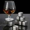 Cubitos de Hielo de Acero Inoxidable 304 Congelados Rápidamente Bolitas de Hielo de Metal Hierro Piedras de Hielo Circulantes Refrigeradas para Whisky Cerveza Sprite Vino