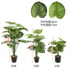 Árbol Artificial Nórdico Planta Verde Decoración de Sala de Estar Palma Areca Falsa Ave del Paraíso Plátano del Viajero Planta en Maceta Planta de Jardinería Paisajismo