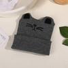 Chapéu de Lã Dopamina de Gato Inverno Versátil à Prova de Frio Chapéu Quente para Exterior Chapéu de Bebê de Topo Arredondado em Estoque Estilo Fresco e Doce
