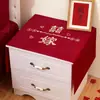 Funda de tela para mesita de noche de dormitorio de boda decoración de boda colección de artículos para bodas arreglo de boda rojo