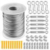 Spot de aço inoxidável PVC cabo revestido cabo de aço cabo de aço ao ar livre lâmpada de suspensão kit de mola gancho tensor corda