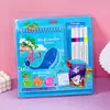 Set de Colorear Transfronterizo para Niños, Dibujos Animados para Garabatear, Iluminación para Dibujar, Actividades Divertidas con Temática de Fiesta Navideña, Libro para Colorear