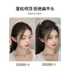Pieza de Peluca para Mujeres con Bolsa de Pelo Esponjosa en la Parte Alta del Cráneo Almohadilla Invisible de Cabello Artificial Peine para Aumentar el Volumen del Cabello Almohadilla de Cabello para Peluca