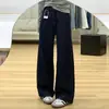 Jeans de Mezclilla para Mujer 2025 Nuevos Ligeramente Gorditas Delgado Retro Pierna Recta Pantalones Forma de Pera Estrechos Pierna Ancha Pantalones