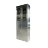 Producción de botiquín de acero completo, dos capas superior e inferior, puertas de gabinete de vidrio superior e inferior, bisagra de acero inoxidable con laminado