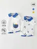 Ropa de Verano para Bebé Clase A Mameluco Delgado de Manga Corta para Recién Nacido Algodón Puro Estilo Coreano Mono con Cuello para Niño y Niña