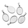 20mm Aço Inoxidável Time Gem Linha Redonda Pingente Base com Fivela de Melão Cross-border diy Colar Acessórios