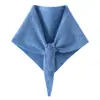 Cachecol pequeno de cashmere para outono e inverno para mulheres, cachecol triangular, amigo da pele, protege o pescoço, aquecedor de pescoço de tricô quente, gola falsa versátil