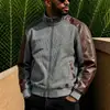 Otoño 2026 Transfronterizo Amazon Chaqueta con Cuello Alto 3D para Hombre Nueva Moda Casual Versátil Resistente al Viento Chaqueta Texturizada