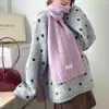 Bufanda Grande de Color Sólido con Trenzado Cálida a Prueba de Viento para Otoño e Invierno Estilo Coreano Estilo Ins Protector de Cuello para Ciclismo Bufanda de Atmósfera de Alta Gama