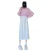 Falda de Pana para Mujer Estilo Coreano Otoño e Invierno Falda de Línea A Cintura Alta Longitud Media Abertura Trasera Color Sólido Versátil Retro Estilo Hong Kong