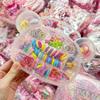 Mini cabeza de princesa en caja pinza pequeña de agarre flequillo pinza frente horquilla rota banda de goma para niños no lastima anillo para el pulgar venta al por mayor