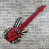 Decoração de Guitarra de Ferro Retrô Pendurada na Parede Criativa para Casa Quarto Bar Restaurante Modelo de Instrumento Musical Pingente Parede Metabo