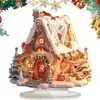 Bestseller transfronterizo letrero plano de acrílico navideño casa de nieve romántica adorno de escritorio decoración del hogar adorno creativo