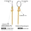 Elegantes brincos de franja com zircônia em combinação de cores dourada e prateada, brincos de luxo leve de alta qualidade, aço titânio, não desbota, atacado de joias transfronteiriças