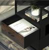 Caja de almacenamiento de escritorio plegable de tela madera maciza pegatinas madera cajón estante de almacenamiento caja de almacenamiento cajón de tela no tejida