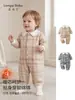 Mameluco de bebé invierno ropa de casa cálido 60g acolchado mameluco capa base para niños y niñas pijamas ropa exterior