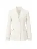 2615109 - Blazer Nanyou de alta gama, corte holgado de encaje de acetato, entallador de cintura, top de mujer otoño/invierno