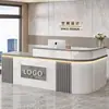 Recepción Frontal de Empresa Esquina China de Taichung Barra Mostrador de Caja Frontal Tienda de Ropa Oficina Comercial Escritorio Moderno Simple