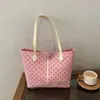 Bolsa Tote Versátil Chique de Ombro Único e de Mão, Nova Coleção Outono 2026, Elegante, Texturizada, Poá, Patchwork, Grande Capacidade