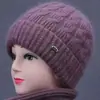 Gorros de Invierno para Mujeres Mayores, Engrosados y Forrados de Felpa, Gorros Calientes para Madres, Abuelas y Señoras Mayores