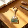 Placa de Palabras de Gato Creativa de Nueve Temas Lenguaje Matemáticas Inglés Llavero Acrílico Regalo Colgante para Mochila de Estudiante Pequeño Regalo