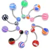 En stock venta al por mayor color mixto aleatorio joyería para piercing de ombligo anillo de ombligo piercing hebilla de ombligo ventas directas de fábrica