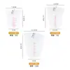 Juego de 3 tazas medidoras de silicona 125 ml 250 ml 500 ml taza medidora semi-transparente visual de doble escala herramienta para hornear