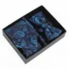 Set de Regalo de Corbata para Hombre, Pajarita de Moda de Alta Gama, Jacquard de Seda de Poliéster Bordado, Logotipo Personalizado, Corbata para Hombre al por Mayor
