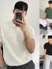 Camisa polo, gola V, gola de gaivota, malha de manga curta, masculina, design torcido, estilo old-money, seda gelada, respirável, atacado de uma fábrica transfronteiriça