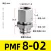 Acero Inoxidable 304 PMF Diafragma Rosca Interna Conector de Enchufe Rápido Dientes Traqueales de 8 mm 4 Puntos 02 Placa Perforada Pasante