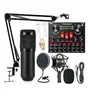 Placa de Som V8S Transmissão Ao Vivo Douyin Celebridade da Internet Celular Computador Karaoke Capacitor Trocador de Voz Microfone Conjunto Bluetooth