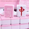 Azulejos de Mahjong Caseros de Dibujos Animados Lindos de Moda Manivela Manual Azulejos de Viaje Azulejos de Mahjong para Dormitorio Logo de Regalo Beneficios