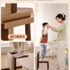 Silla Pequeña Infantil de Madera Maciza con Respaldo, Banco Simple Acojinado Suave, Taburete Cuadrado, Taburete para Cambiar Zapatos para Entrada, Taburete Pequeño para Sala de Estar, Uso Doméstico