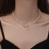 Collar de Perlas 3-4MM para Blogger Plata de Ley s925 Hebilla OT Estilo Nuevo 2024 de Lujo Ligero Nicho para Niñas
