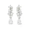 RAKOL Pendientes vintage personalizados transfronterizos europeos y americanos para mujer, lujosos y elegantes, totalmente incrustados con circonita en forma de marquesa y lágrima, pendientes de novia