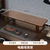 Suporte de mesa para computador em madeira maciça, prateleira de armazenamento para mesa de escritório, organizador de mesa, suporte para laptop