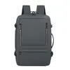 Mochila executiva expansível para laptop, grande capacidade, design simples e elegante, adequada para estudantes, mochila masculina para viagens de negócios e viagens curtas