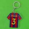 Producción y suministro de llavero de acrílico con colgante de camiseta de fútbol, placa de matrícula colgante, soporte de tarjeta de camiseta de estrella personalizado
