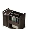 Mesa de té móvil, mesa de té pequeña, gabinete de té para el hogar con ruedas, carrito de té, mesa de té Kung Fu, tetera, juego de bandeja para juego de té integrado