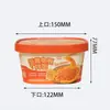 Tigela de Papel Personalizada para Macarrão Instantâneo de 1100ml, Caixa de Embalagem para Fast Food, Balde de Papel Descartável com Tampa para Misturar Macarrão