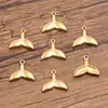 10 colgantes de vida marina de acero inoxidable con baño de oro, estrella de mar, concha, tortuga, accesorios para joyería DIY