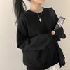 Suéter retro versátil y elegante personalizado para mujer, primavera y otoño, nuevo, blusa holgada de longitud media estilo coreano pequeño.